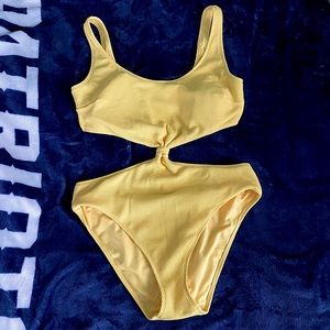 Abercrombi & Fitch yellow one-piece!